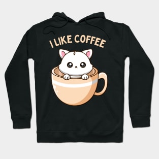 I like Coffee First Cute little cats I need coffee addict This Girl Runs On Caffeine And Sarcasm Hoodie